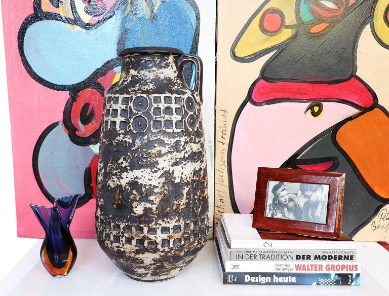 Huge Mid-Century Fat Lava Ceramic Vase by Scheurich, Germany For Sale at  1stDibs | scheurich vase