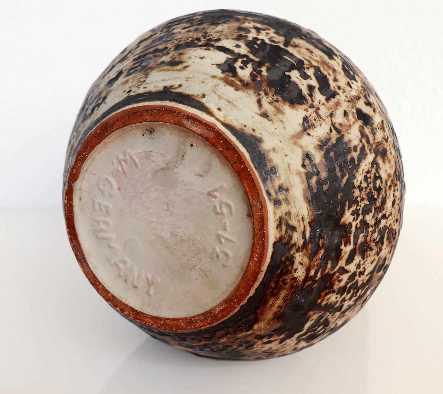 Metà XX secolo Enorme vaso in ceramica lavica grassa di metà secolo di Scheurich, Germania in vendita