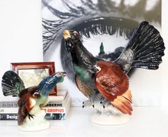 Large Capercaillie Cock Porcelain Figurine by Katzhütte Germany
