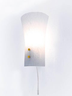 Set of 3 White Cone Murano Wall Sconces Glass & Brass by Doria, Germany, 1960s