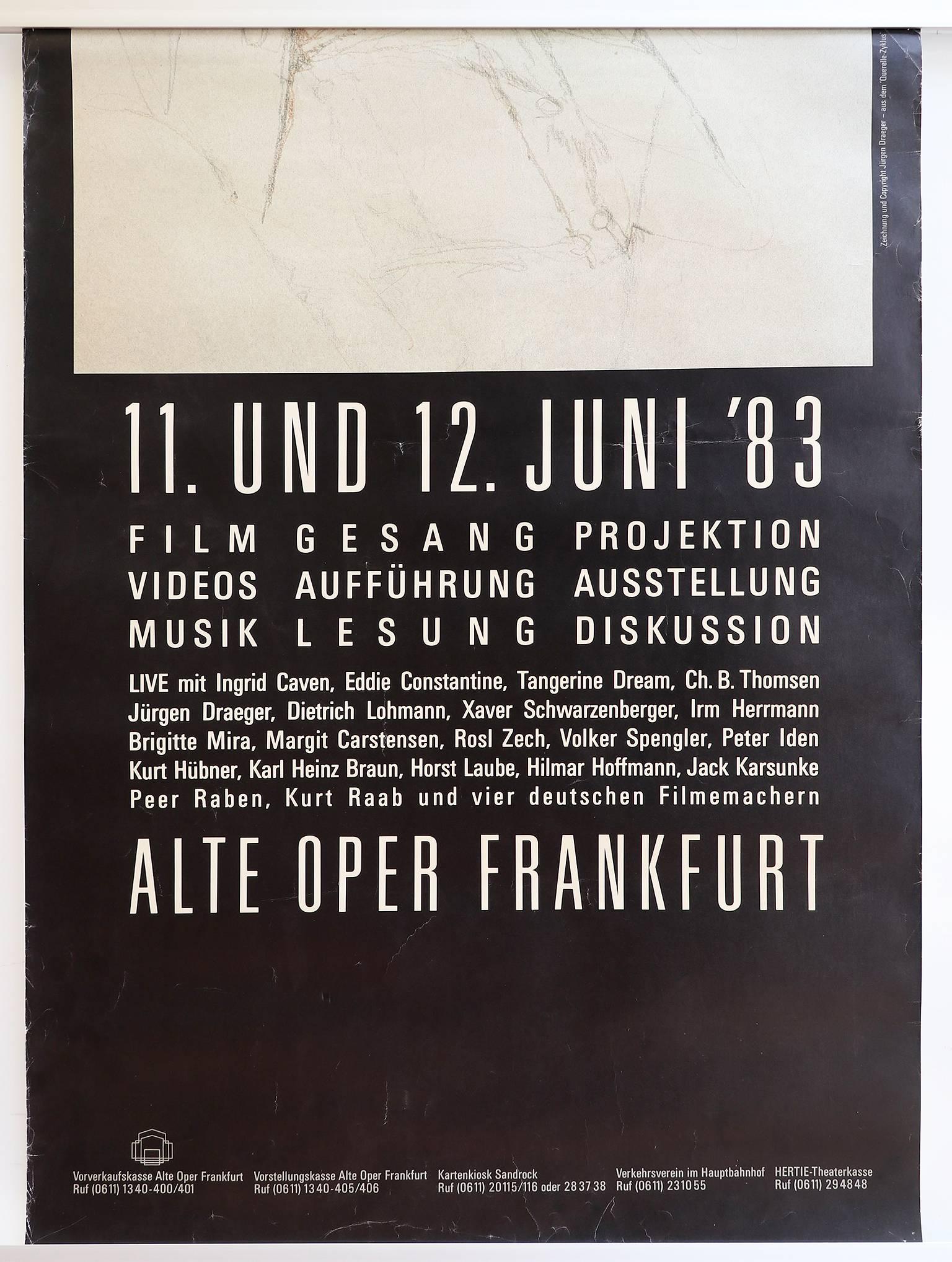 Rare Two-Piece Poster for R.W. Fassbinder Memorial in Germany, 1983 2