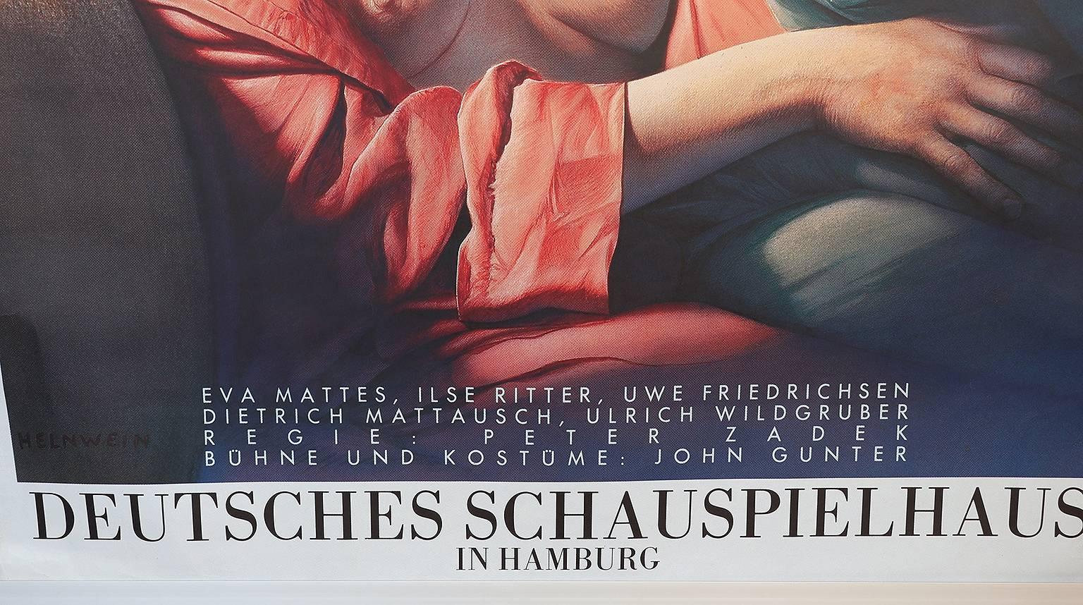 German Poster European Premiere 1984 of Verlorene Zeit 'Losing Time', John Hopkins