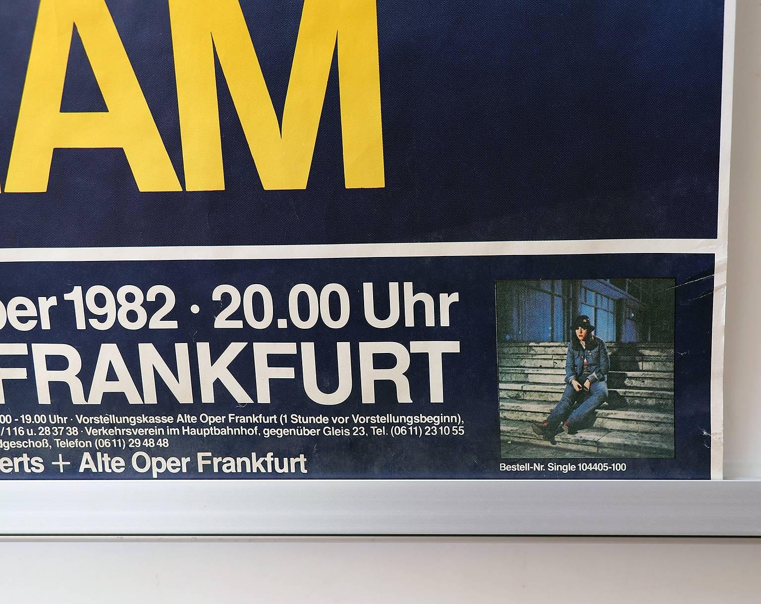 Tangerine Dream concert poster Alte Oper Frankfurt, 1982
Not framed, has not been folded, rolled up.
Size: 83.5 x 59.5 cm. 