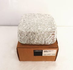 1960 Germany Limburg Petite Flush Mount Ceiling Light Textured Glass