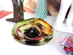 Murano Glass Three-Section Bowl, 1960s