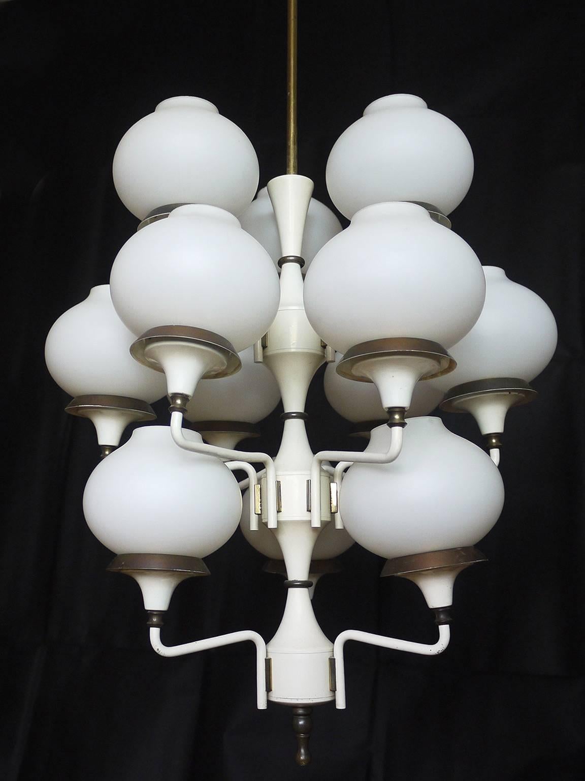 Sputnik 'Tulipan' Chandelier by Hans-Agne Jakobsson, Sweden, 1950s For Sale 2