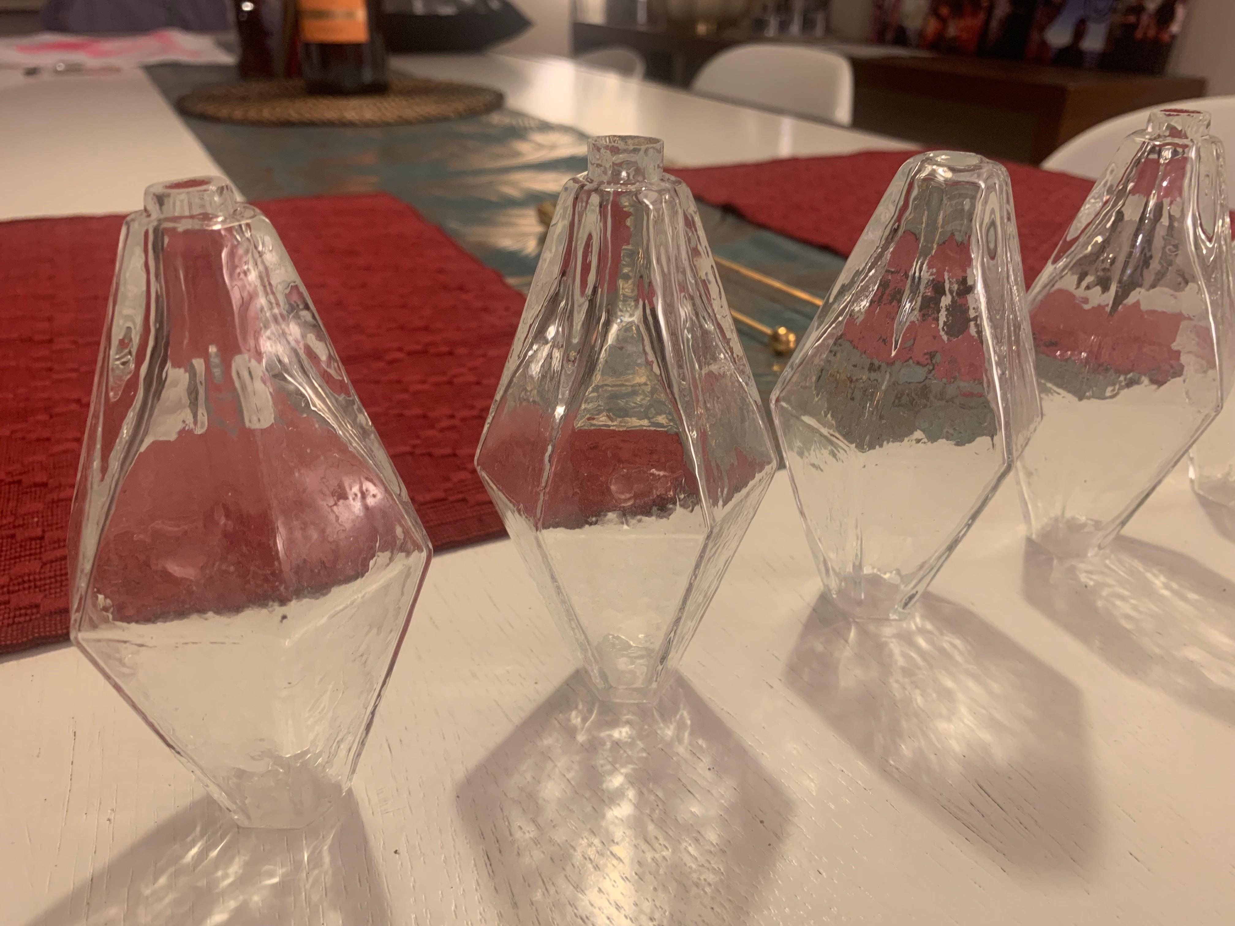 Art Glass 6 Pieces Spare Parts for Poliedri Sconces Murano Glass