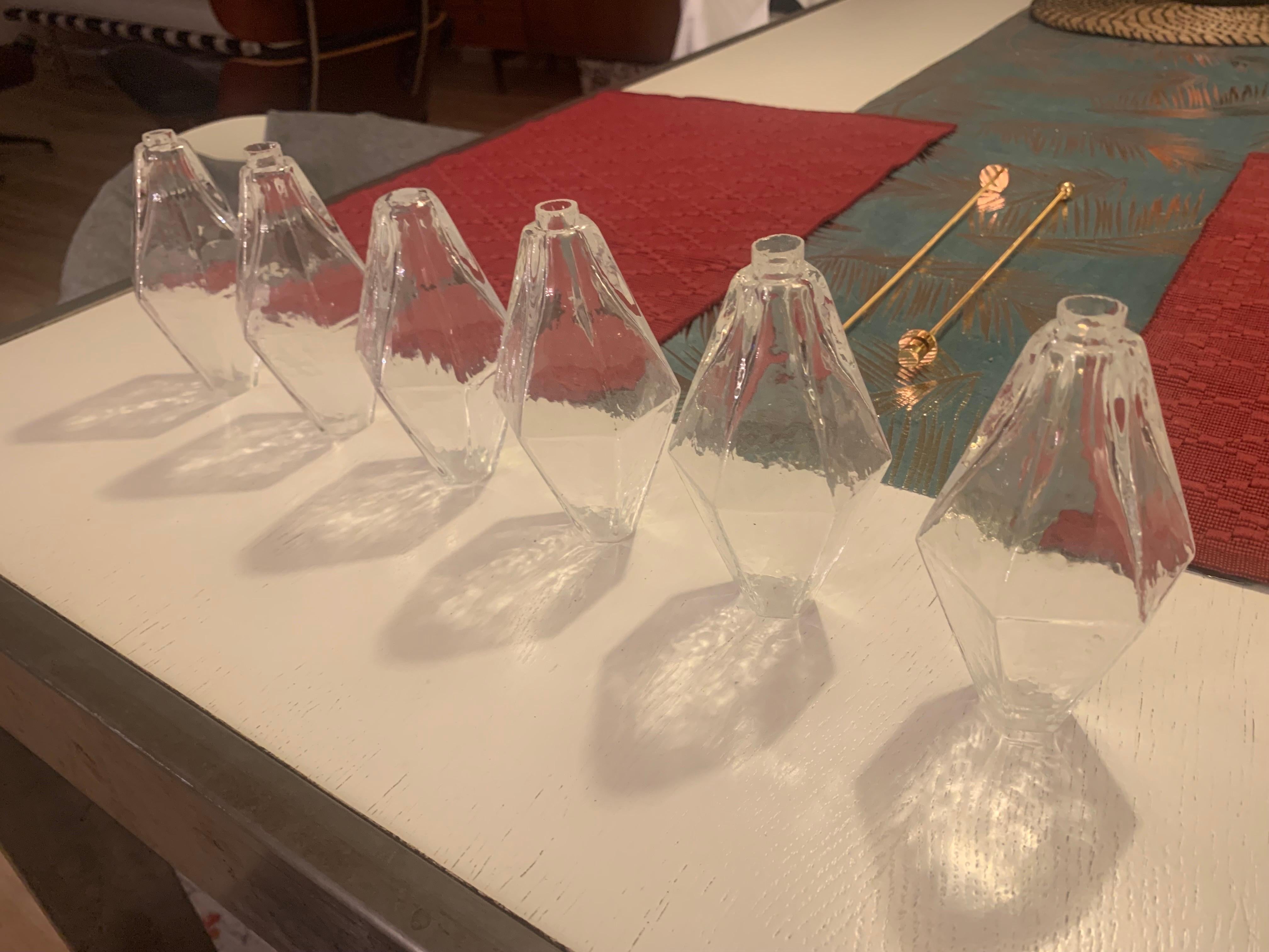 6 Pieces Spare Parts for Poliedri Sconces Murano Glass 1