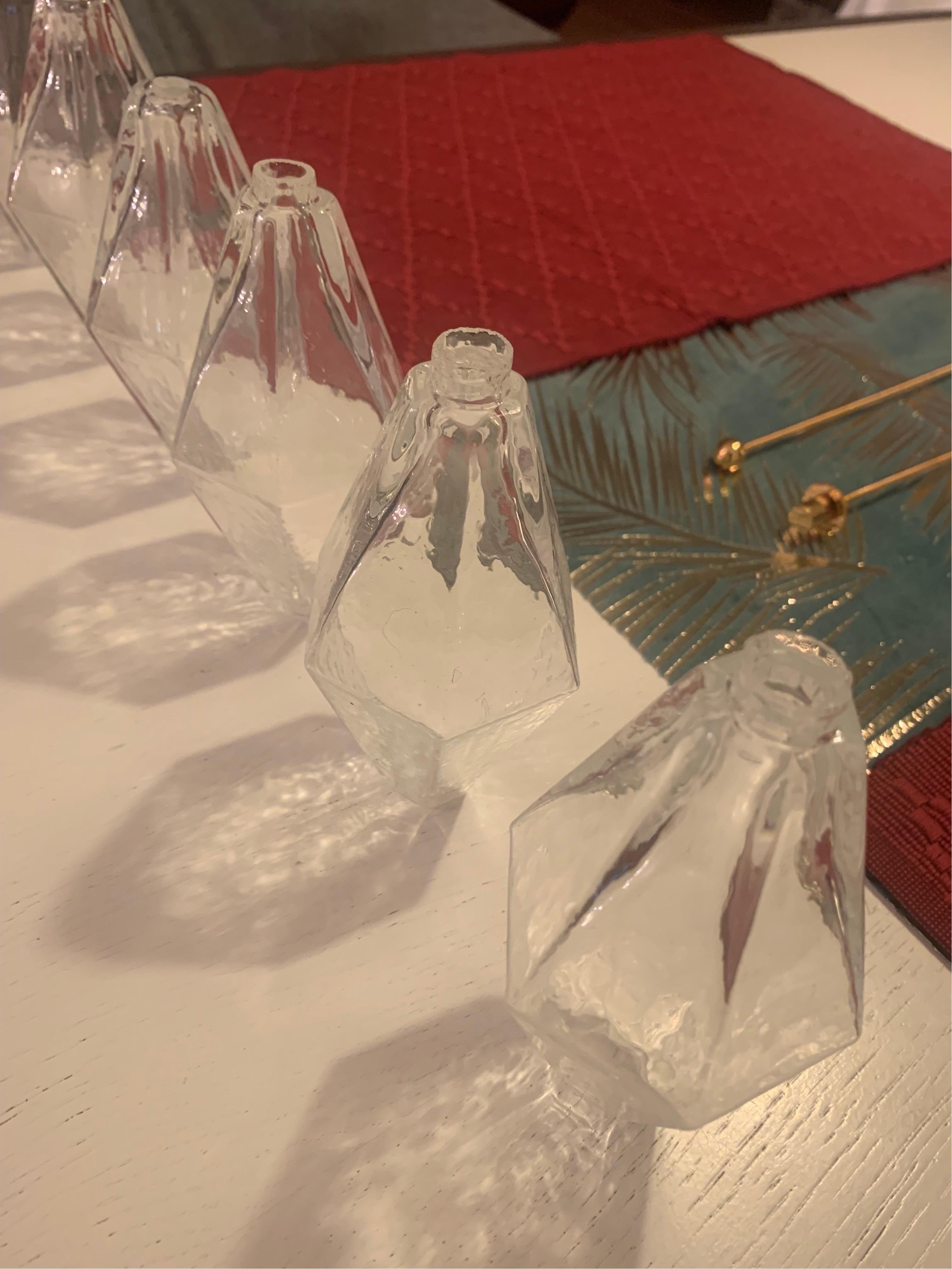 Italian 6 Pieces Spare Parts for Poliedri Sconces Murano Glass