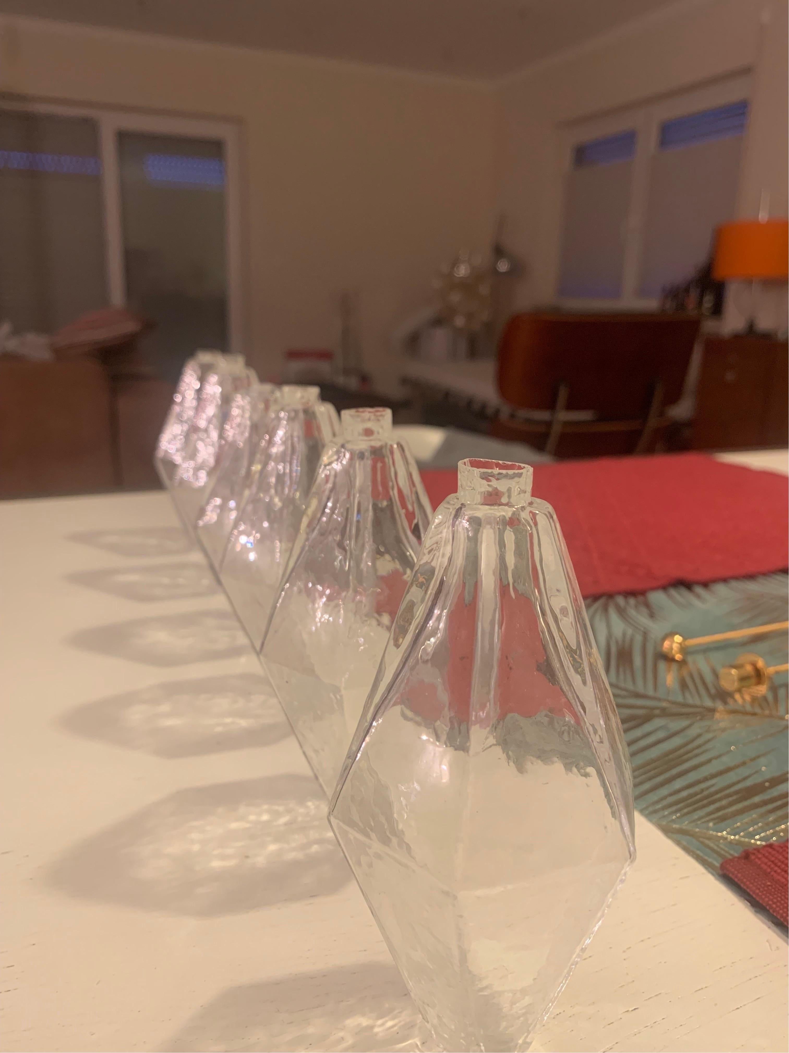 6 Pieces Spare Parts for Poliedri Sconces Murano Glass In Good Condition In Niederdorfelden, Hessen