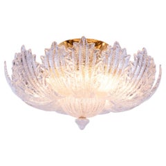 Murano Rugiada 25,6" Einbau-Kronleuchter aus Glas und Messing, Barovier & Toso Italien