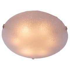 Kalmar Murano Flush Mount Ceiling Light Glass & Brass, Austria, 1960s