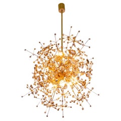 1960 Germany Palwa Sputnik Chandelier Swarovski Crystal & Gilt Brass
