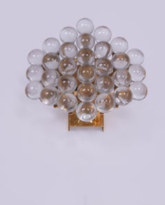 Christoph Palme Cluster Wall Sconce Crystal Balls & Gold-Plated Brass Palwa 1960