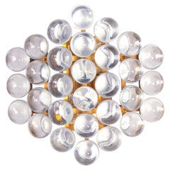 Christoph Palme Cluster Wall Sconce Crystal Balls & Gold-Plated Brass Palwa 1960