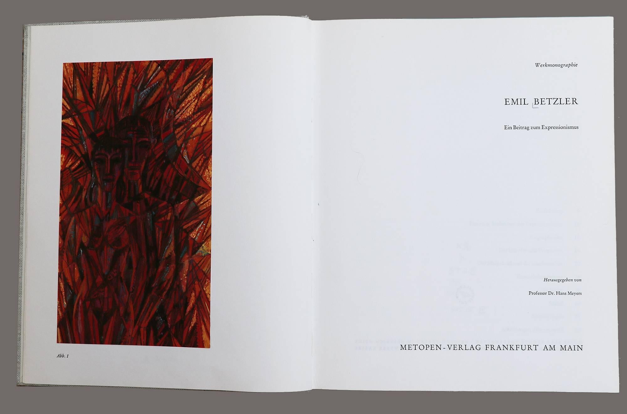 Emil Betzler „Legend“ Deutsches expressionistisches Tuschegemälde (Papier) im Angebot