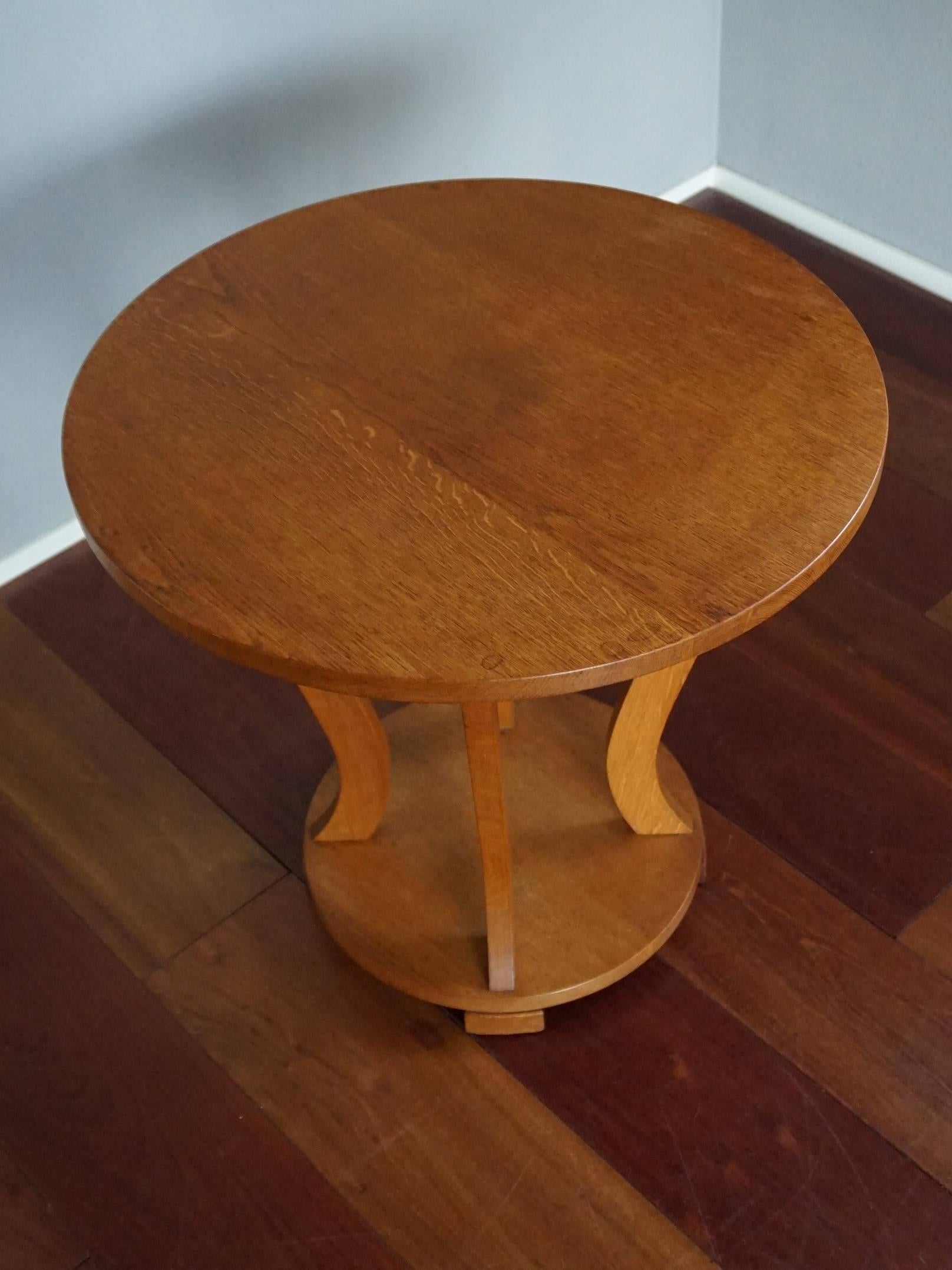 circular oak coffee table