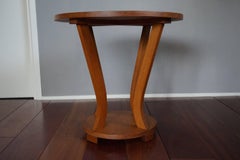 Early 20th Century, Circular Oak Art Deco Coffee Table or Side Table, 1920s