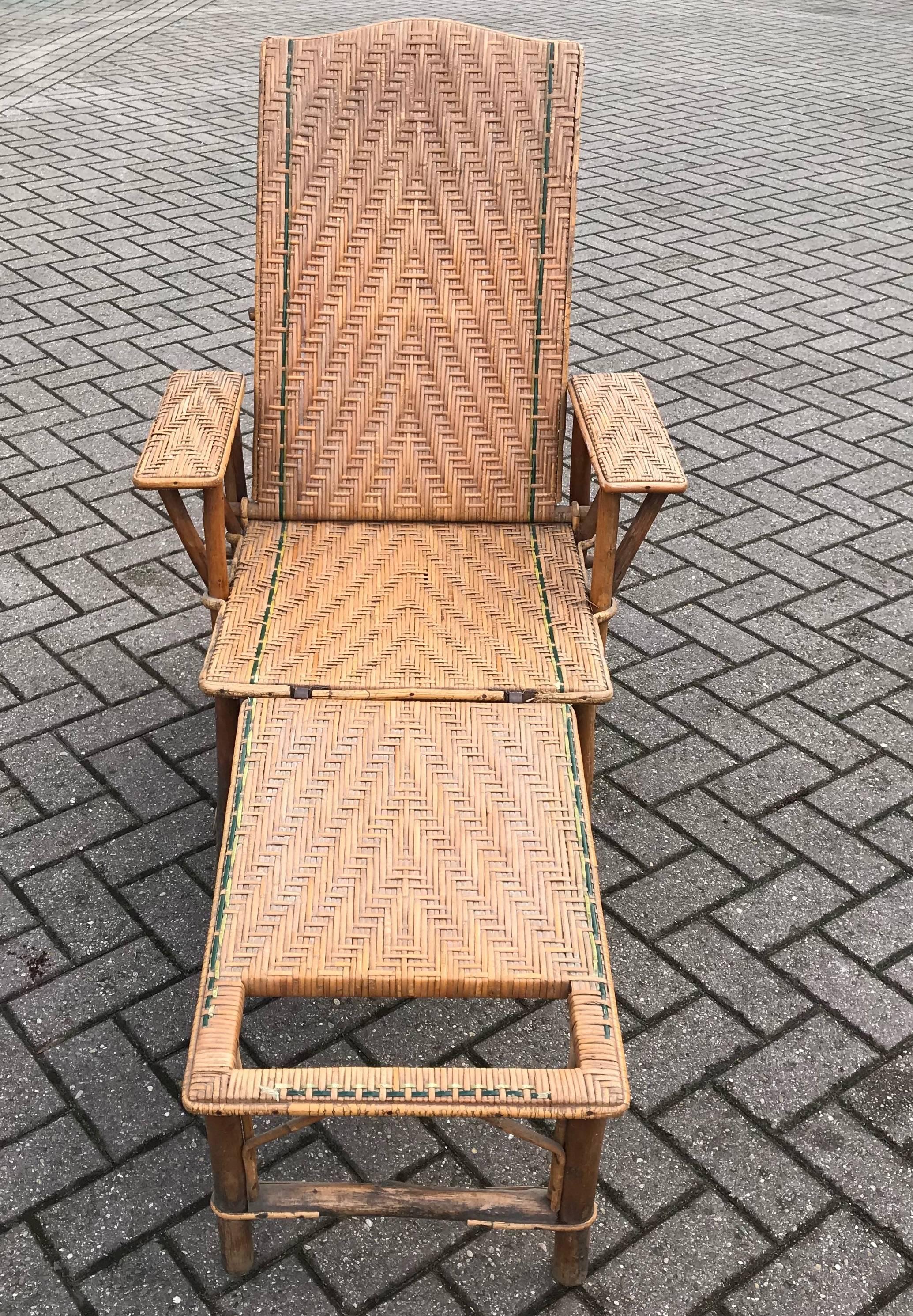 rattan deck chair