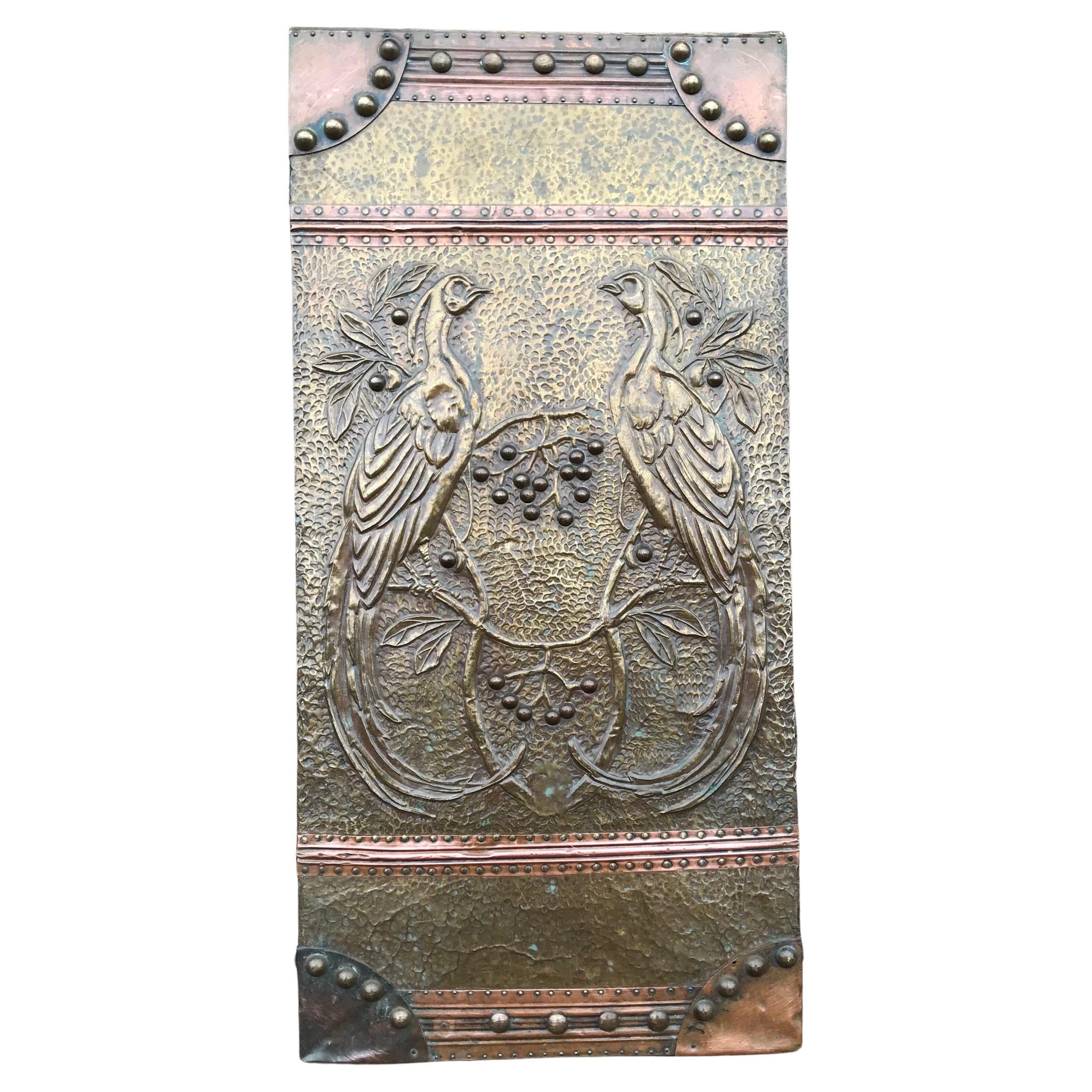 Rare, beautiful quality and highly decorative brass & copper Arts & Crafts stand. 

Looking for a stylish and practical antique to upgrade your entrance? This entirely handcrafted, early 1900s hall stand is probably a unique antique and it is in