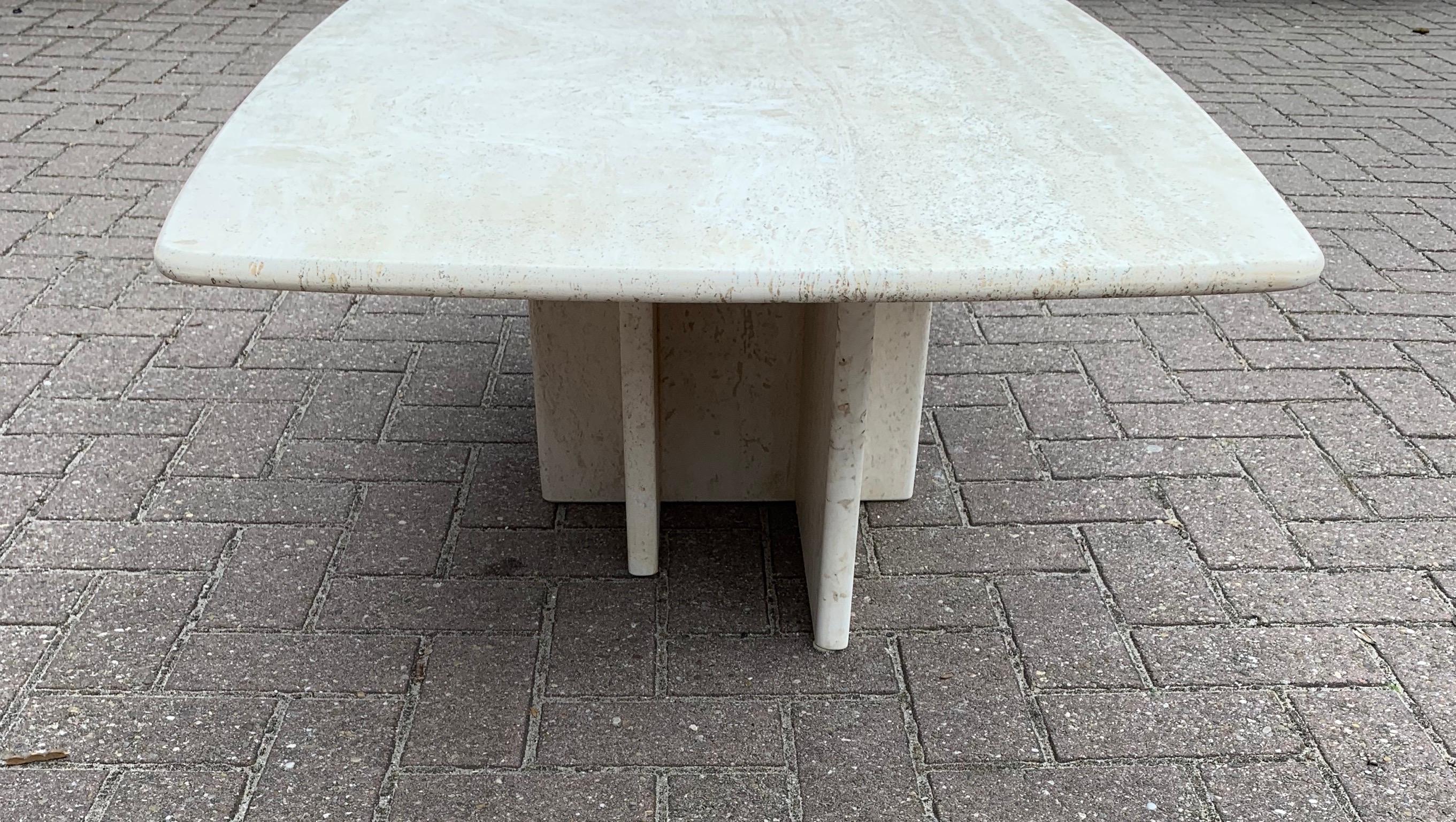 Great Shape Mid-Century Art Deco Style Travertine Coffee or Cocktail Table 10