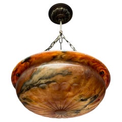 Perfectly Design Antique Alabaster Chandelier / Pendant Light in Mint Condition