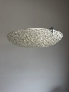 Plafonnier en verre texturé de Murano (Italie), style « Mid-Century Modern », années 1960