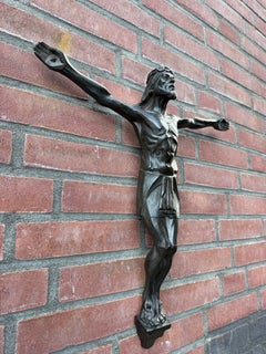 Powerful Art Deco Bronze Corpus Christi Modernist Wall Sculpture, circa 1930