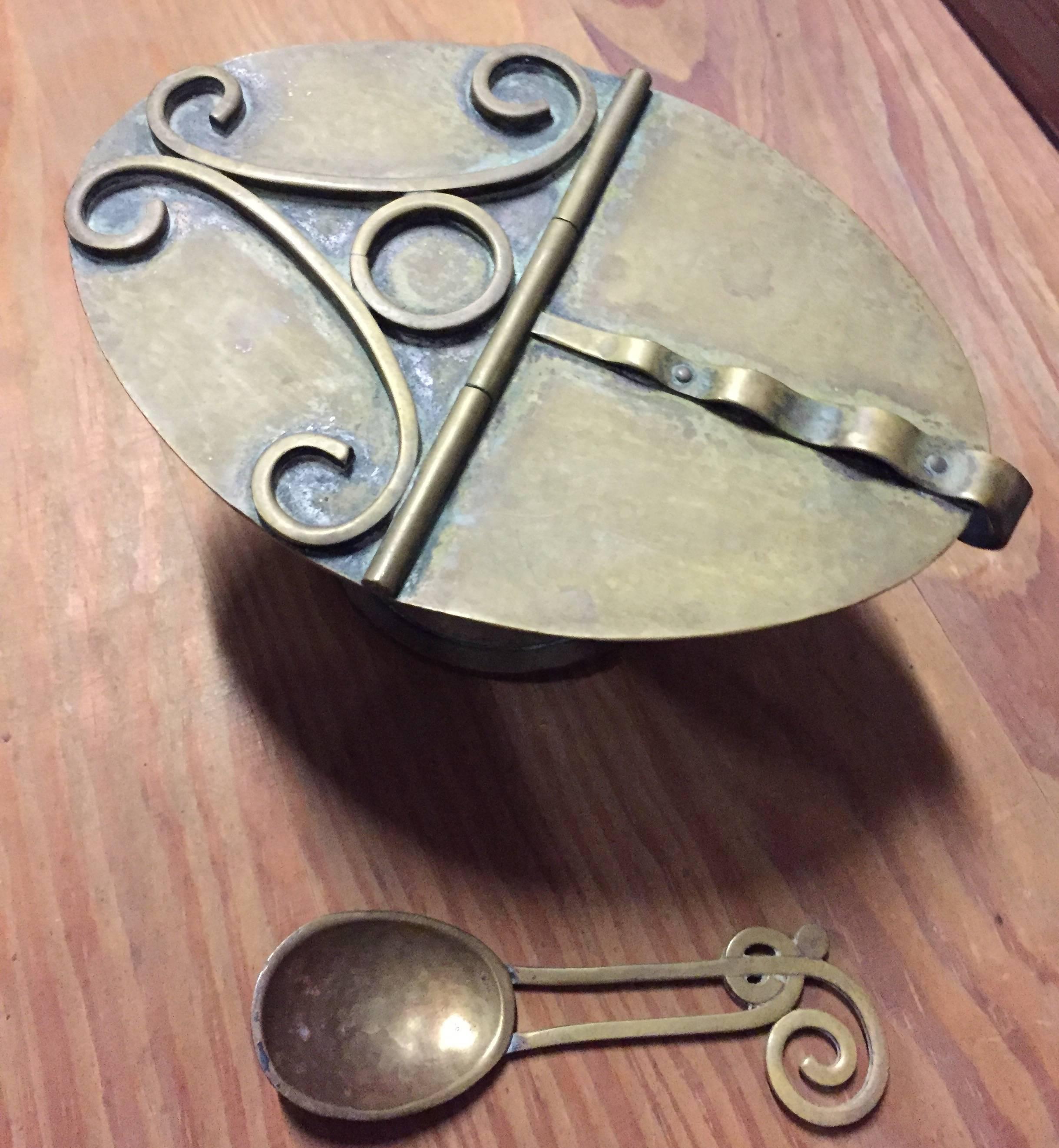 Arts and Crafts 1900s Brass Floor Stand Incense Burner Religious, Gothic Art 2