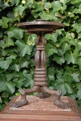 Unique Hand Forged in Fire Artistic Design Candlestick with Three Frog like Legs