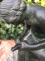 19th Century Marble & Bronze 'Spinario' Boy Pulling a Thorn from His Foot Statue