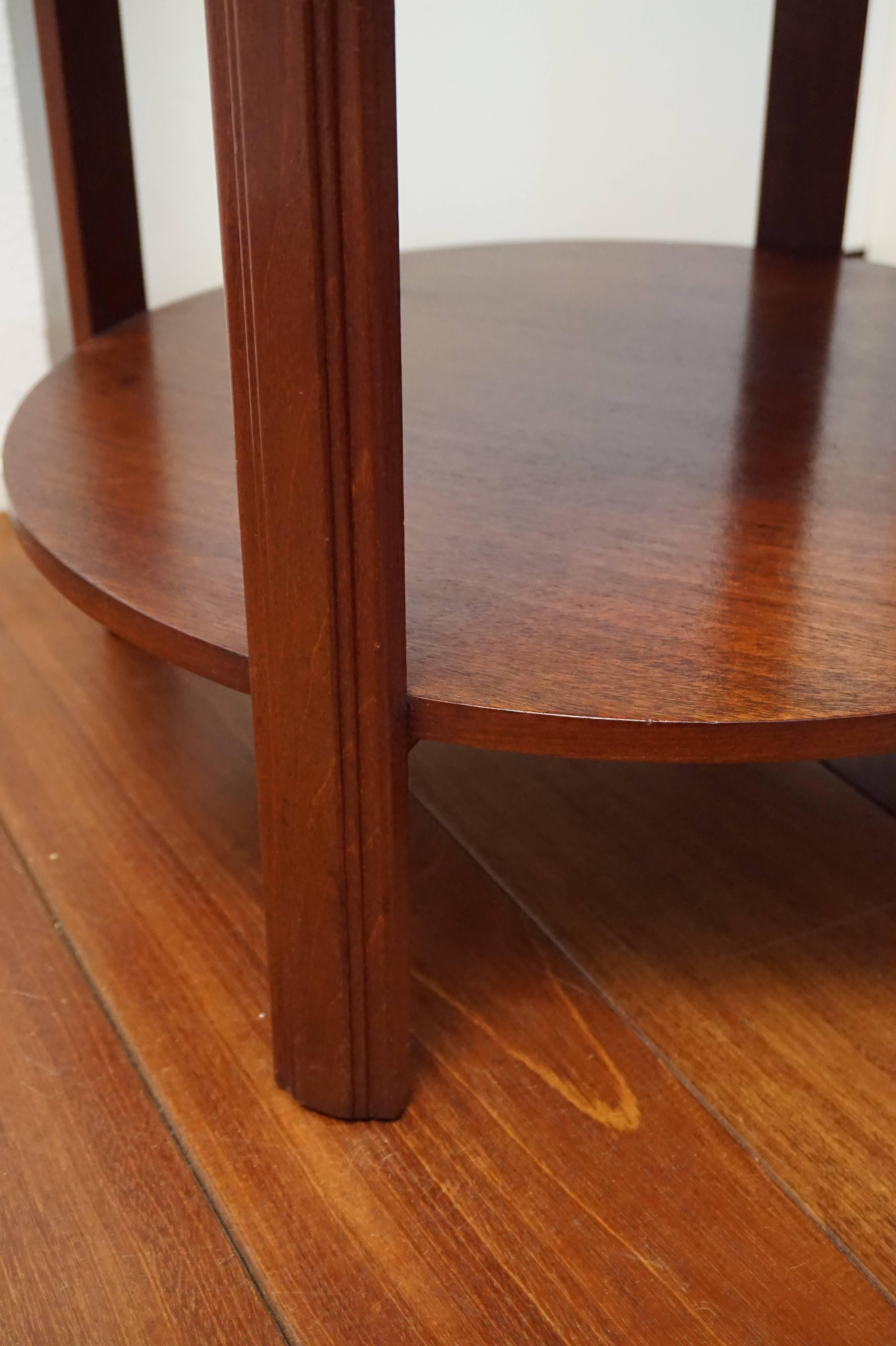 20th Century Antique Art Deco Walnut and Coromandel Two-Tier Coffee Table / End Table For Sale