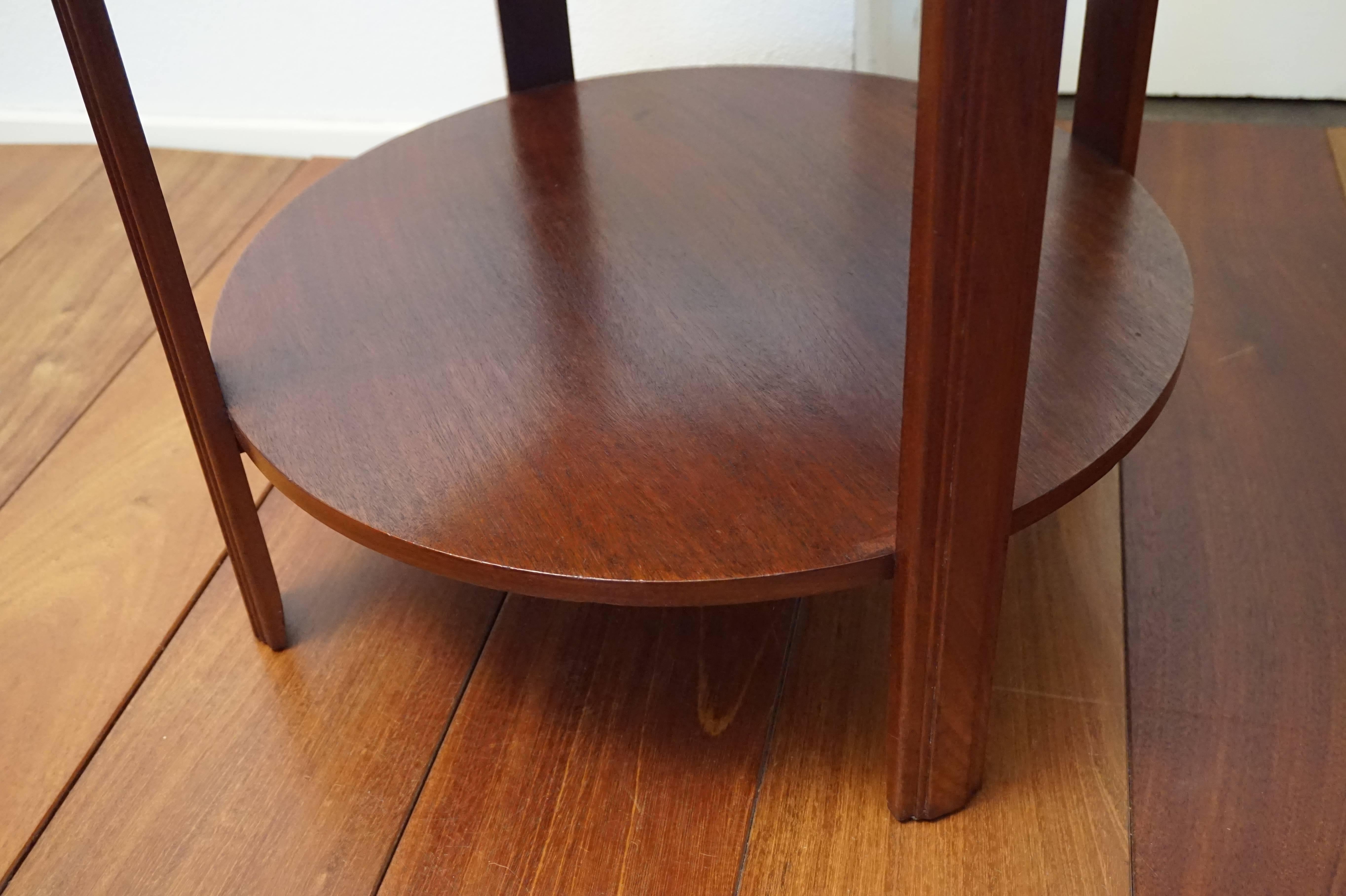 Antique Art Deco Walnut and Coromandel Two-Tier Coffee Table / End Table For Sale 1