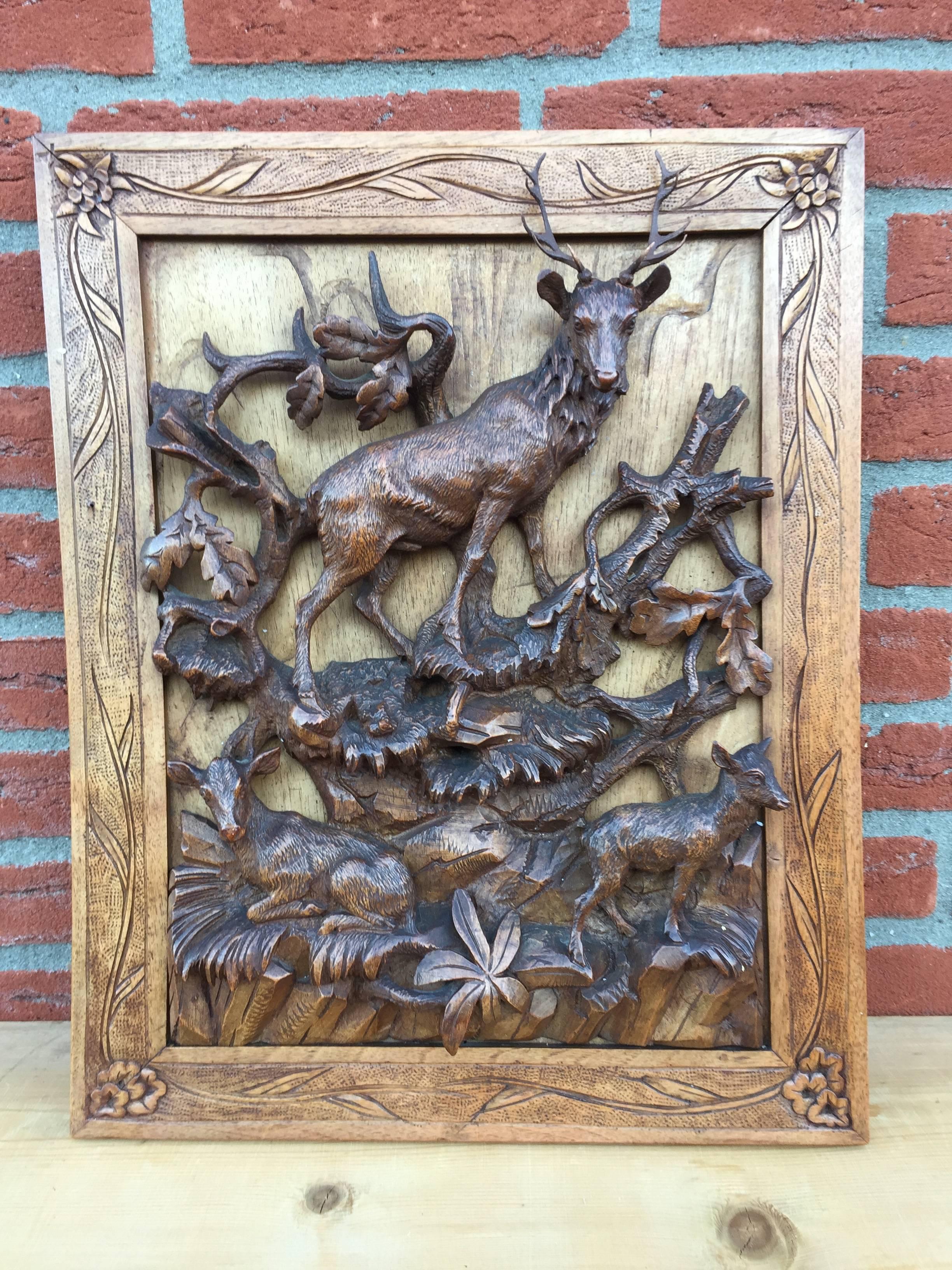 Rare pair of Swiss hand carved walnut-wood 3D wall plaques.

These quality carved wall plaques in deep relief date from circa 1870. This pair will look great in every collector's home, study or office. This quality of years gone buy will make you