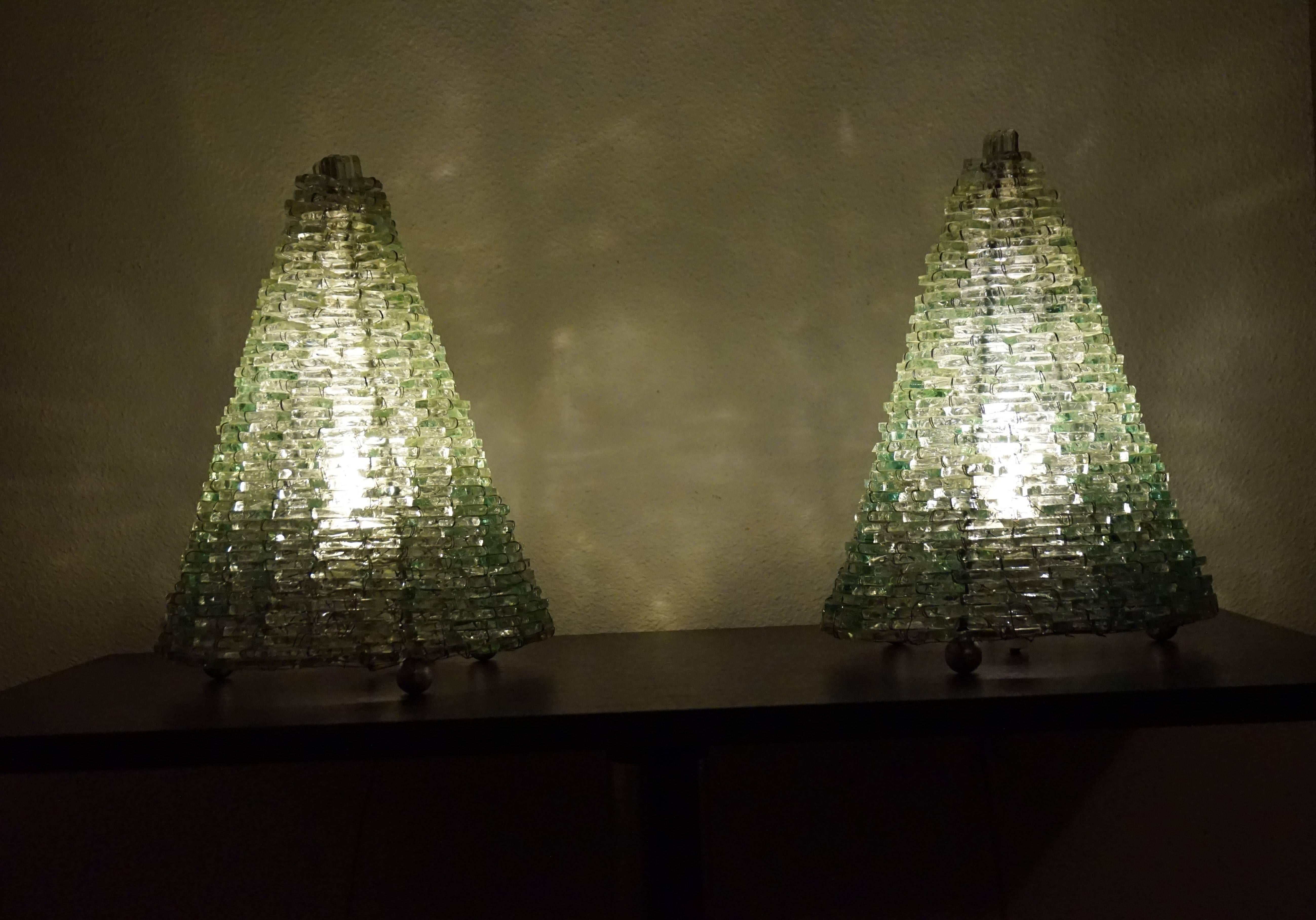 stacked glass christmas tree