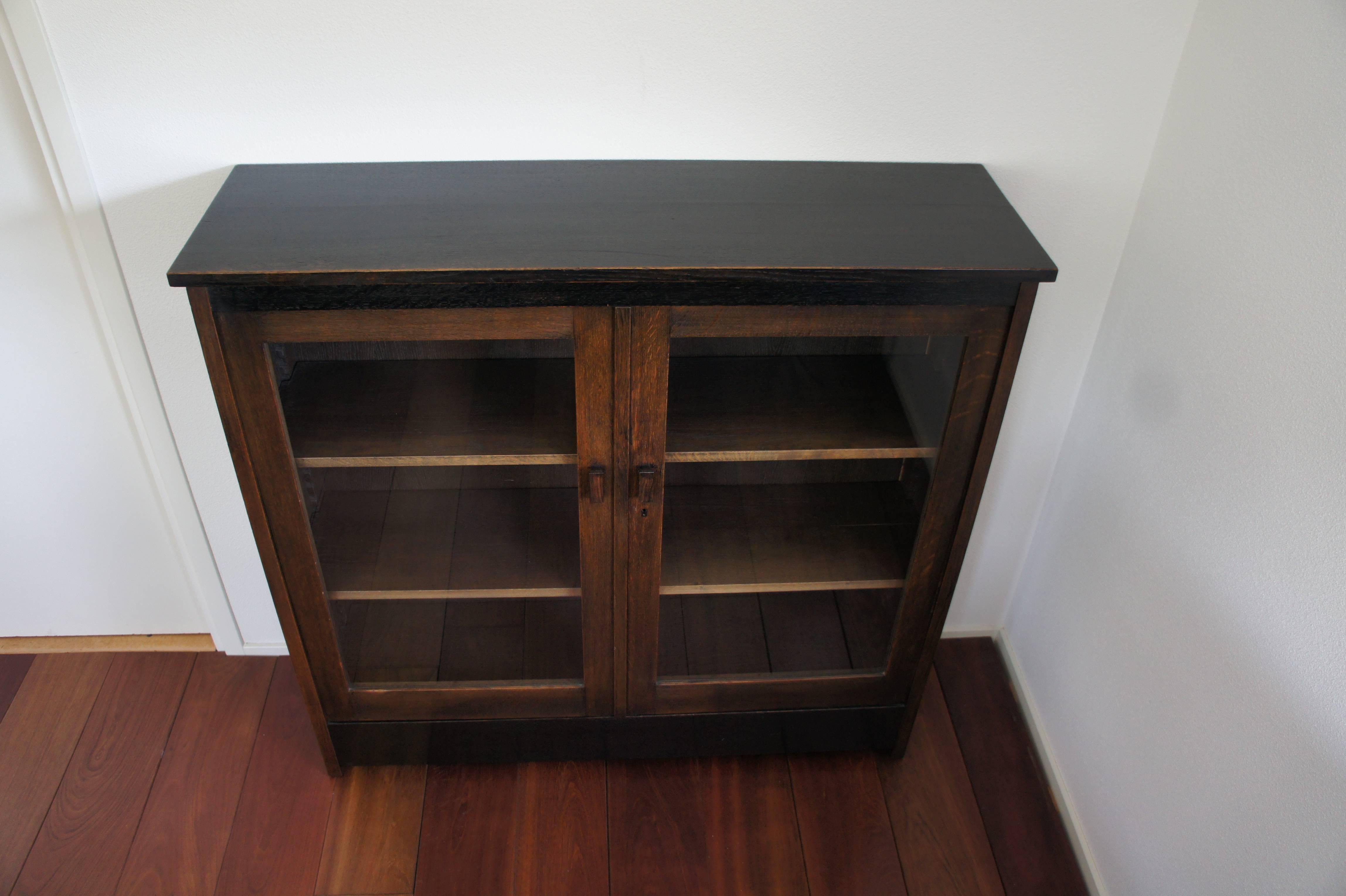 20th Century Art Deco Haagse School / The Hague School Desk and Bookcase by LOV Oosterbeek For Sale