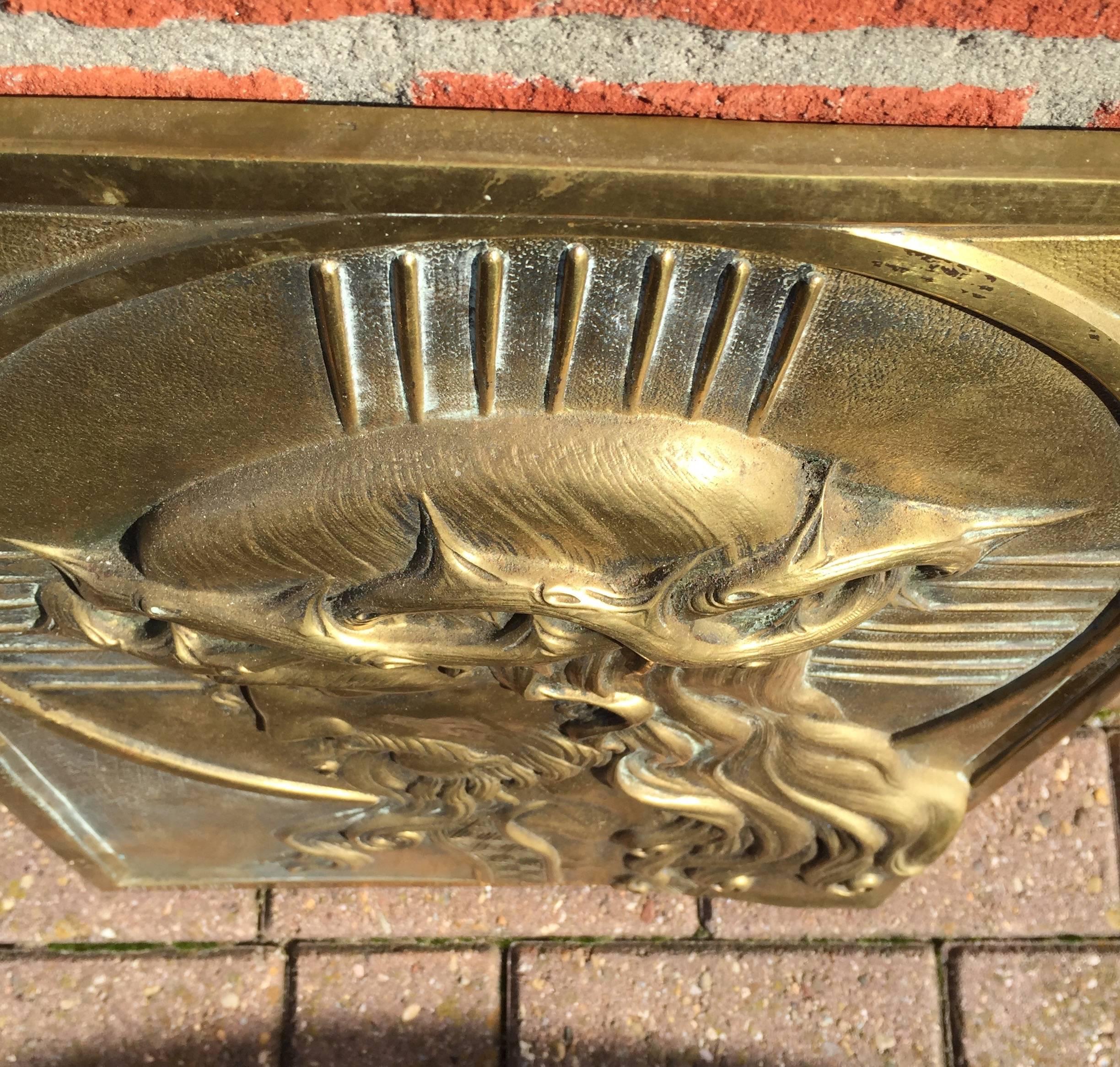 Art Deco Early 1900 Heavy Art Nouveau Bronze Wall Plaque of Jesus - Christ by Hautfenne