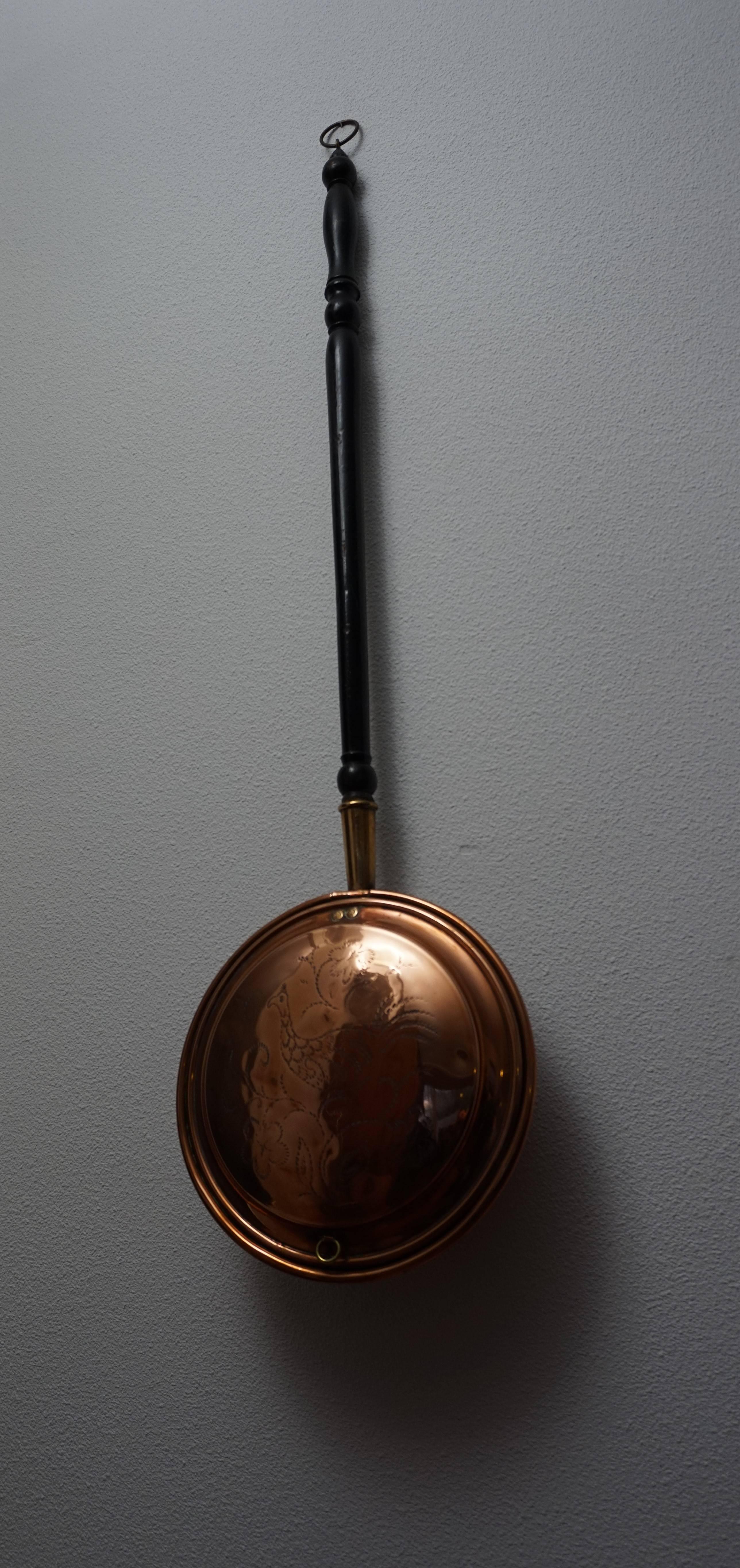 Social history and beautiful decoration at the same time.

This mid-19th century, handcrafted bedpan is a fine example of a utilitarian item from a time when heating was all but normal. We have been walking the earth for thousands of years, but
