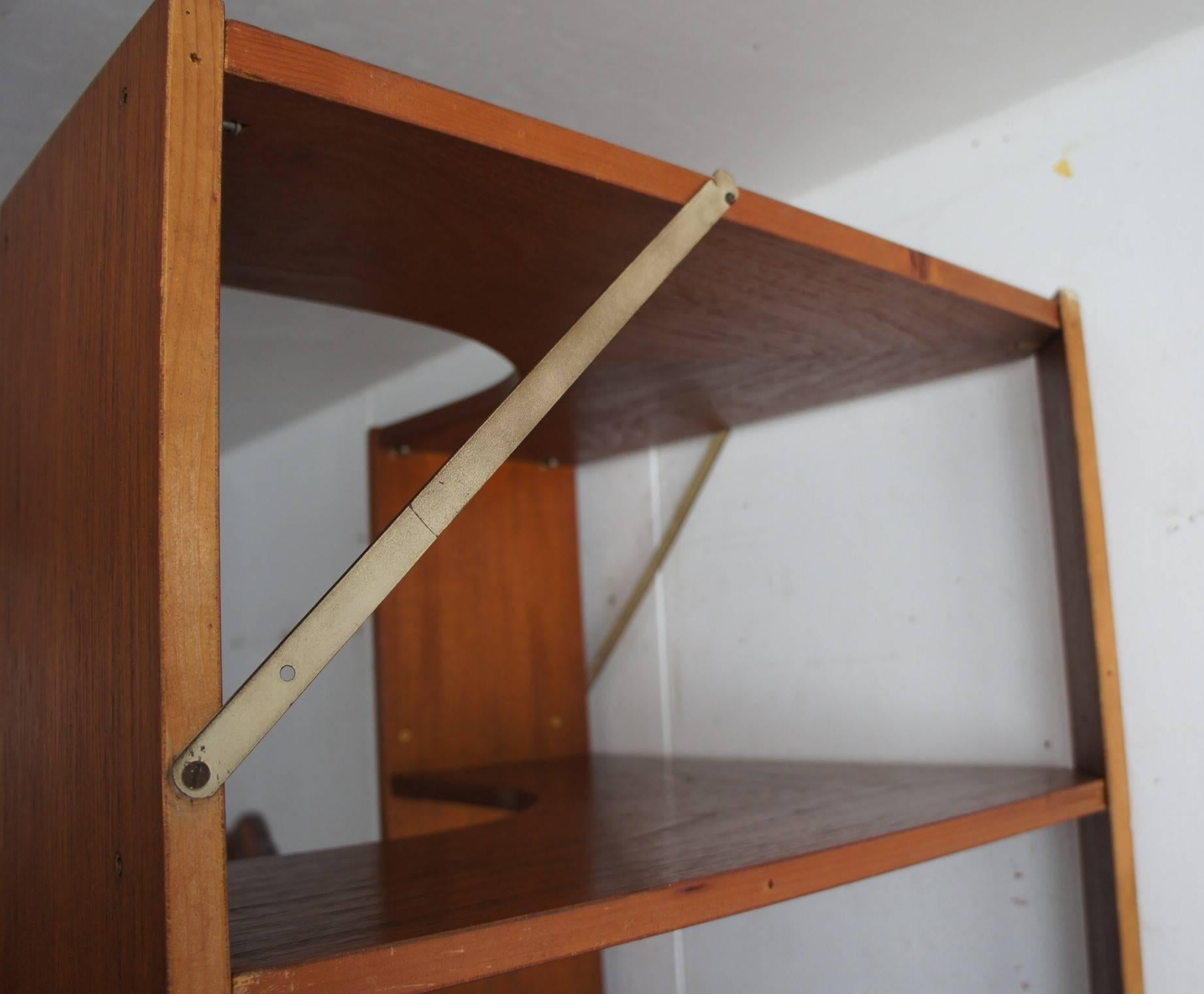 20th Century Mid-Century Modern Scandinavian Design Corner Cabinet Bookcase or Stereo Cabinet