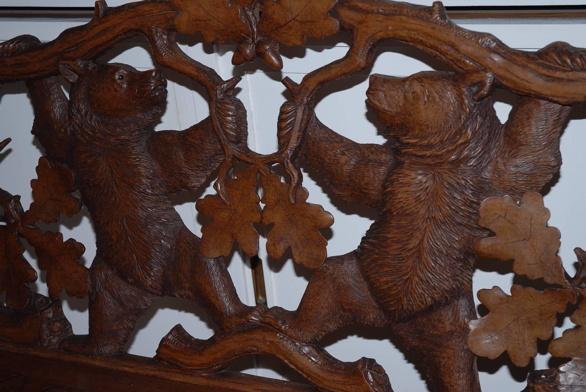black forest bear bench