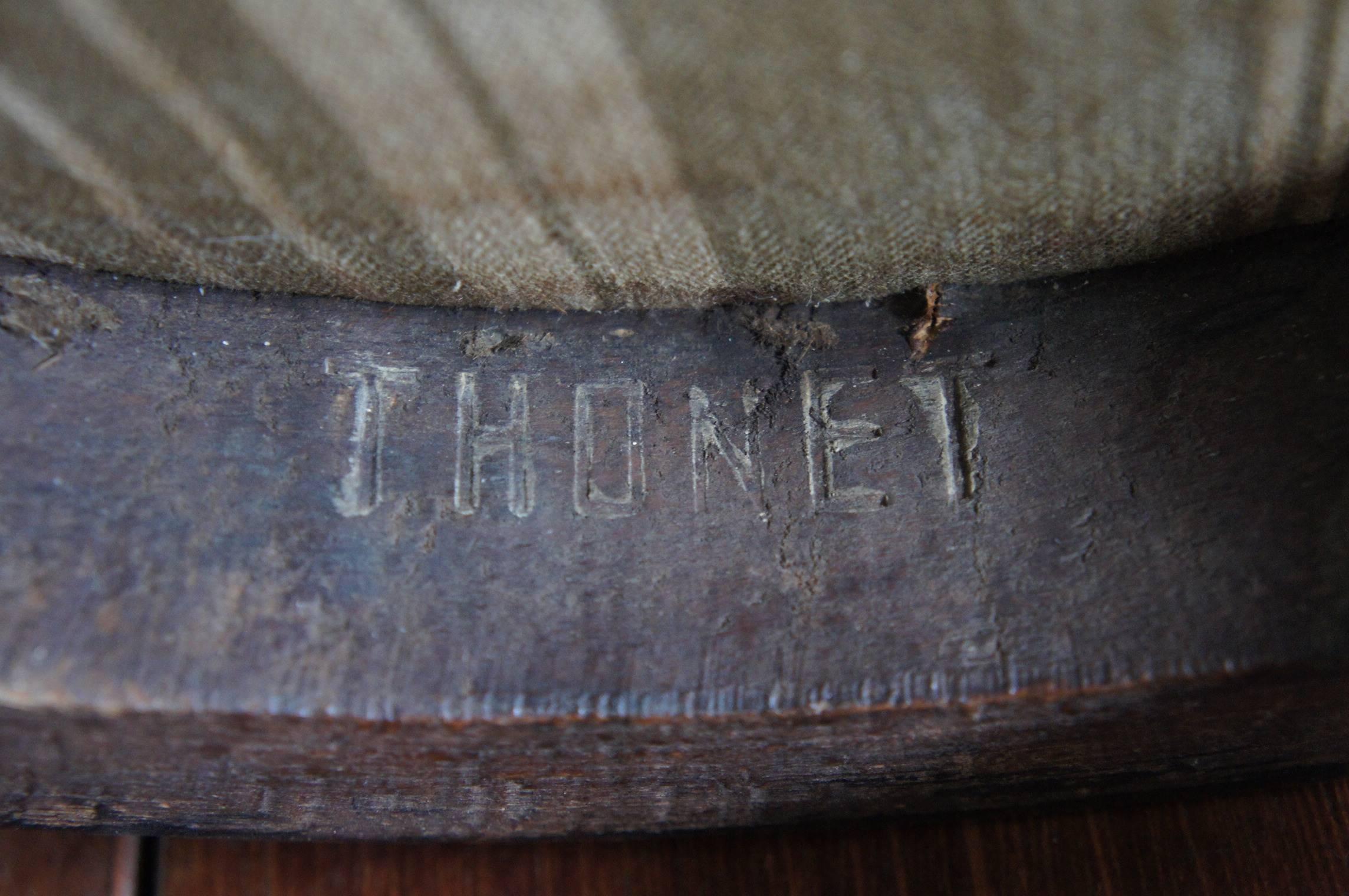 Tissu Rare et originale chaise d'enfant Thonet en bois courbé du 19ème Furniture en vente