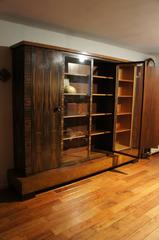 Stunning Art Deco Bookcase with Display Cabinet Macassar Ebony, circa 1930