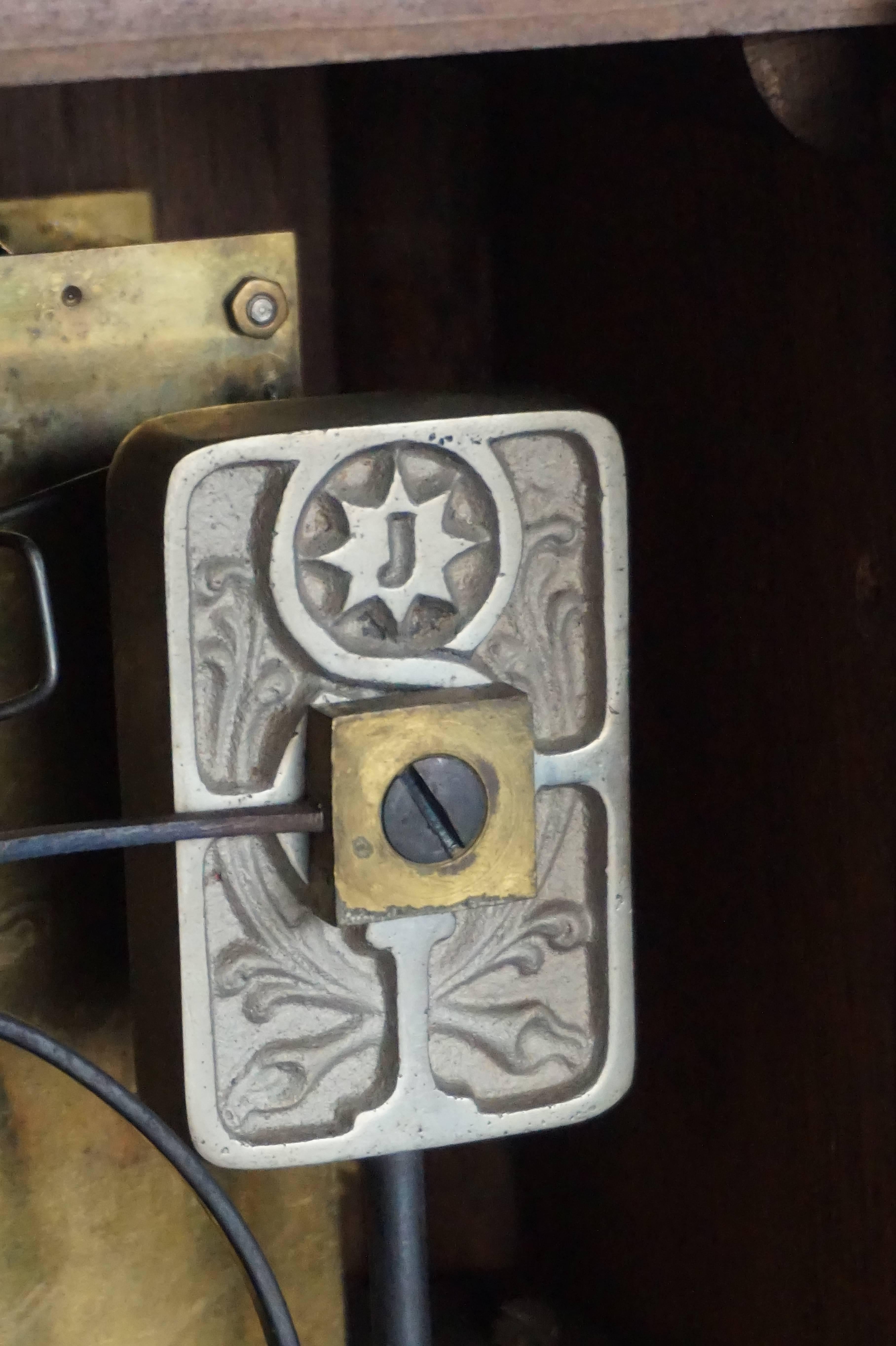 20th Century Art Deco Pendulum / Table Clock with Beveled Glass and Mother-of-Pearl Inlay