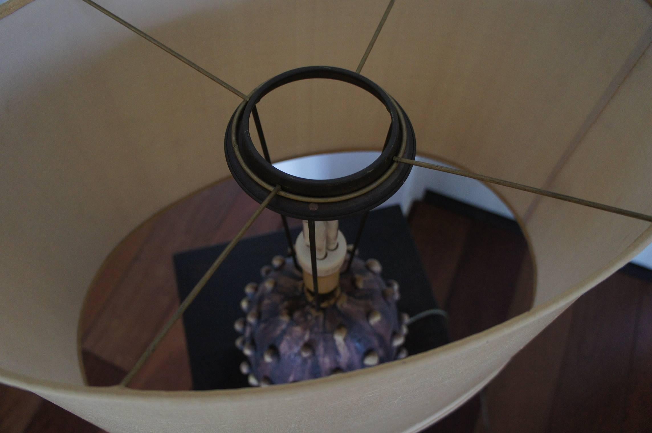 20th Century Midcentury Modern Handcrafted Italian Design Marcello Fantoni Ceramic Table Lamp