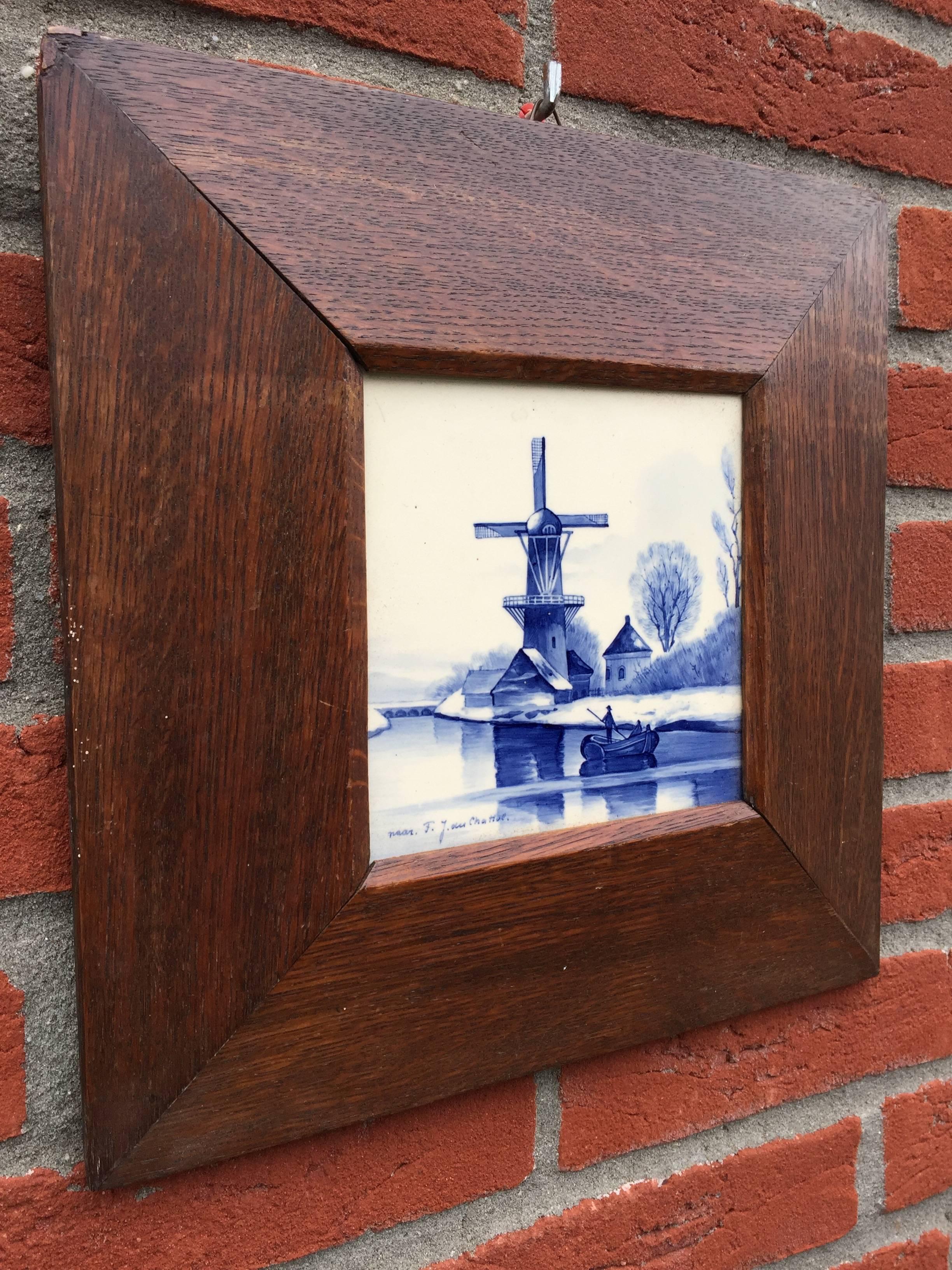 delft blue picture frame