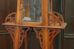 Rare Jugendstil or Art Nouveau Etagere Table / Stand with Glass Display Cabinet