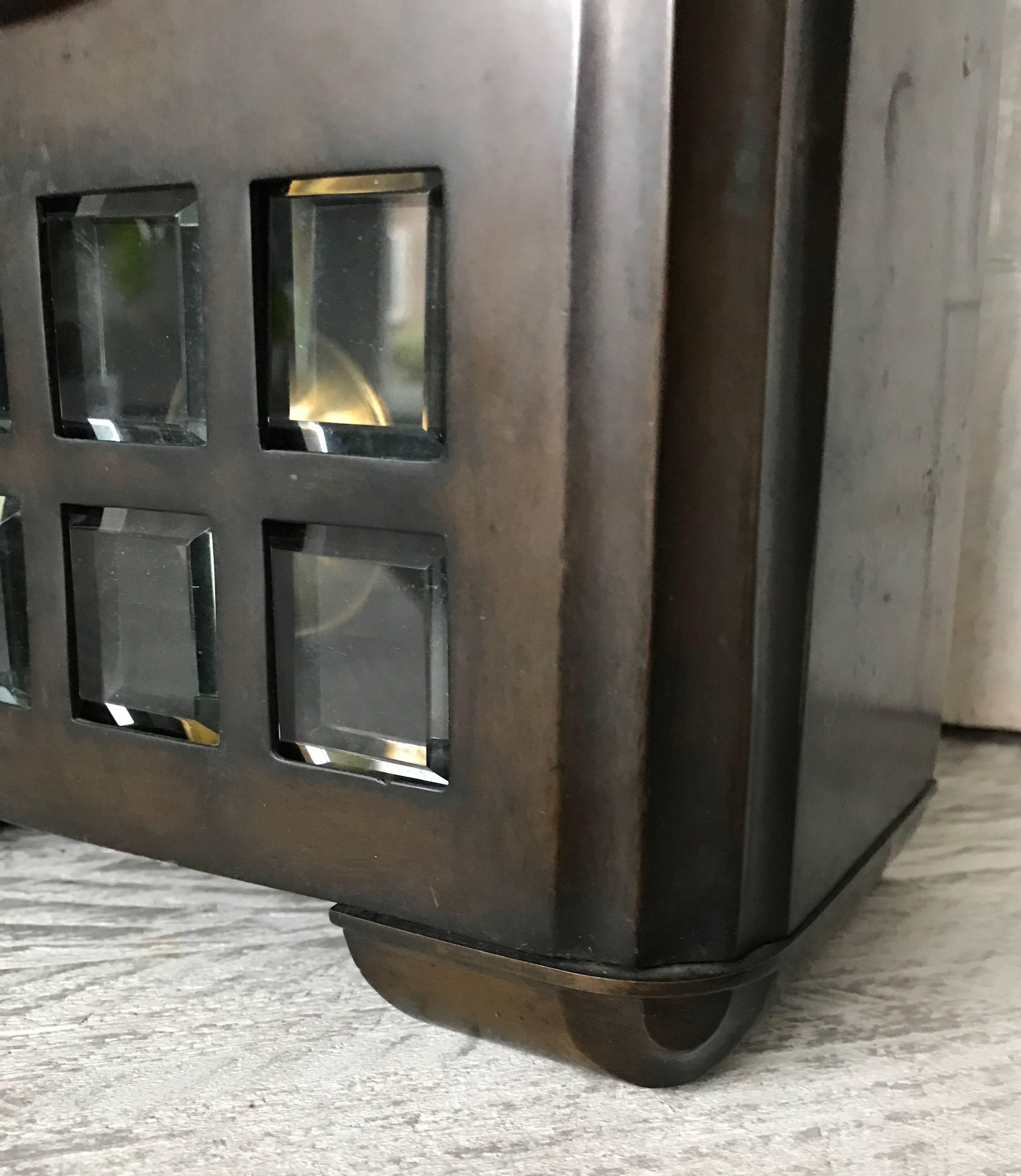 Rare Art Deco / Bauhaus Bronze Table or Mantel Clock by Lenzkirch / C.Kühling In Excellent Condition For Sale In Lisse, NL