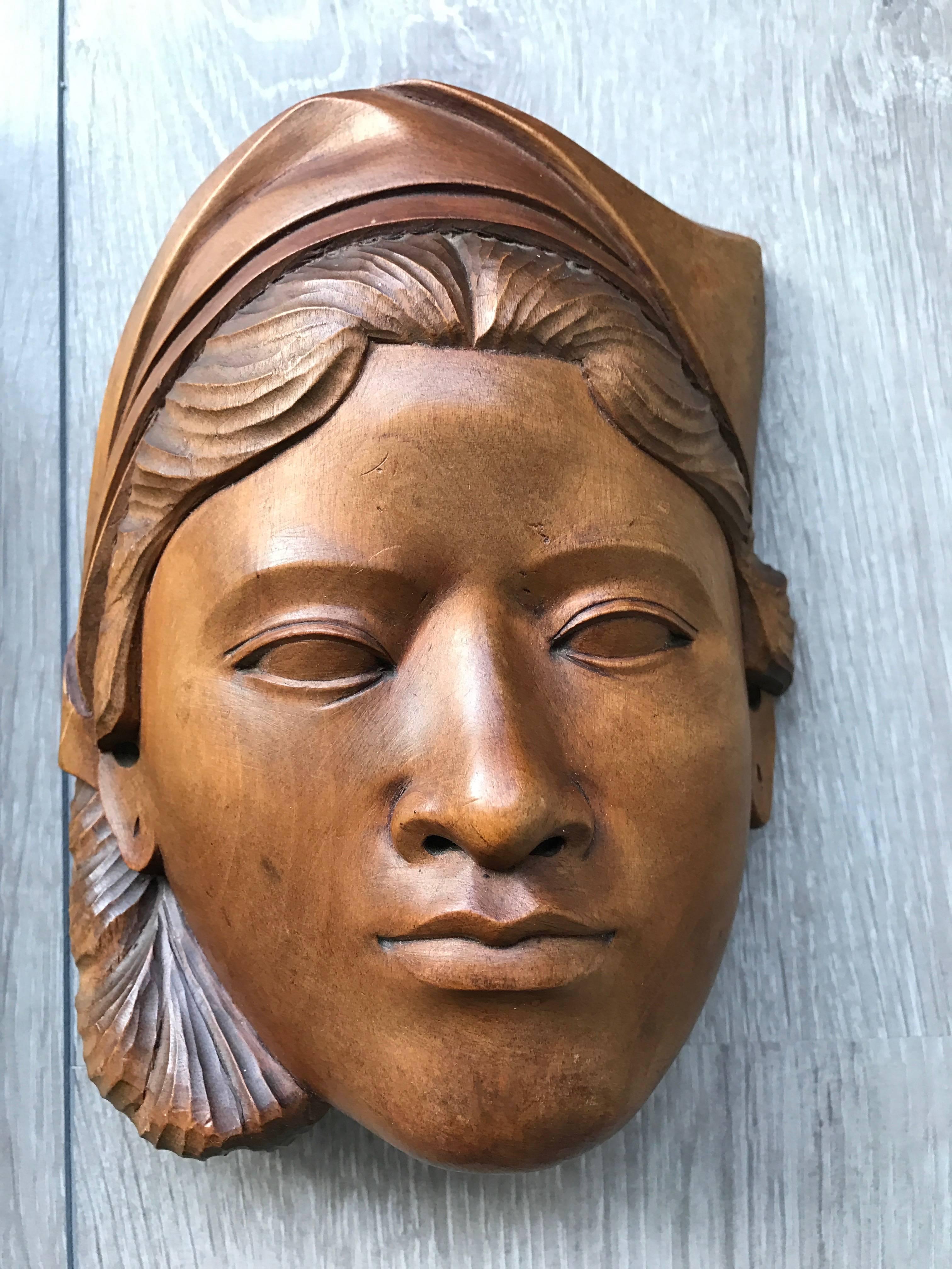 wooden wall masks