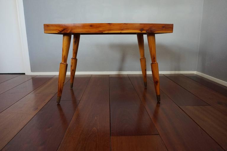 Rare Vintage Design Canadian Juniper and Rock Coffee or End Table with Makers Name For Sale at