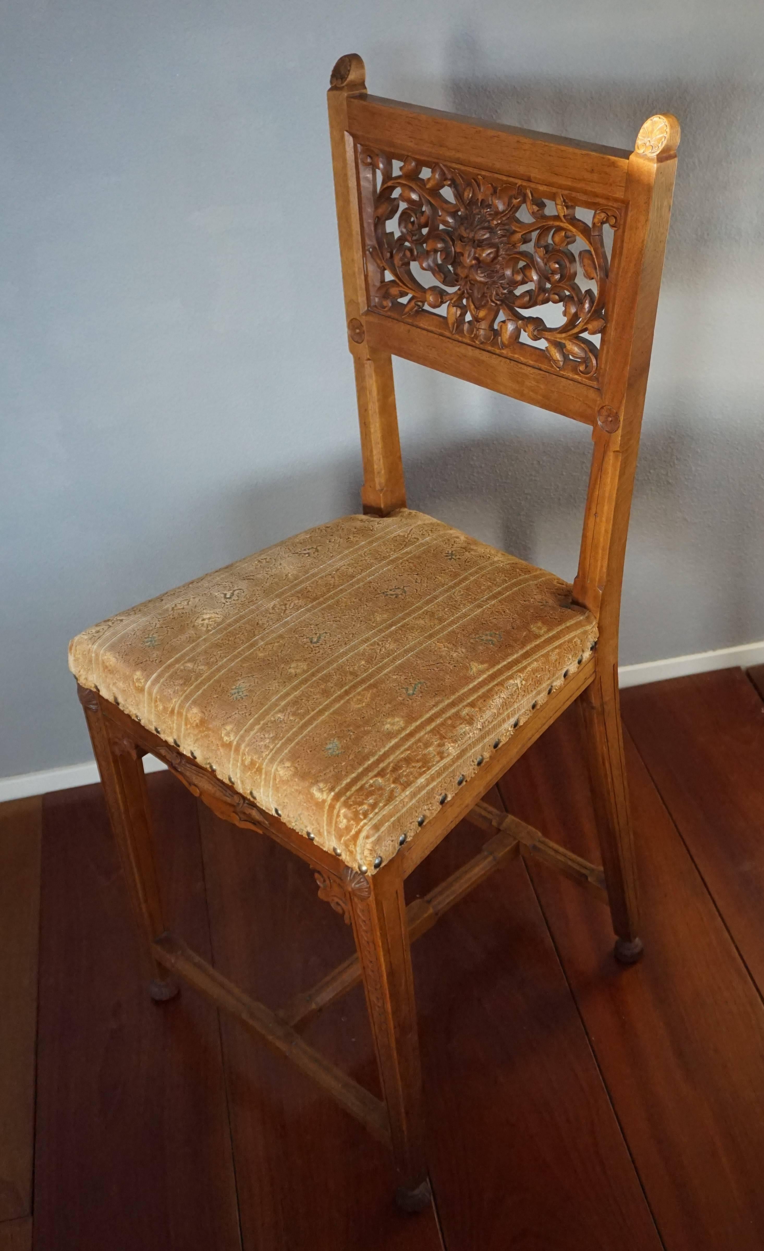 antique hand carved wood chairs